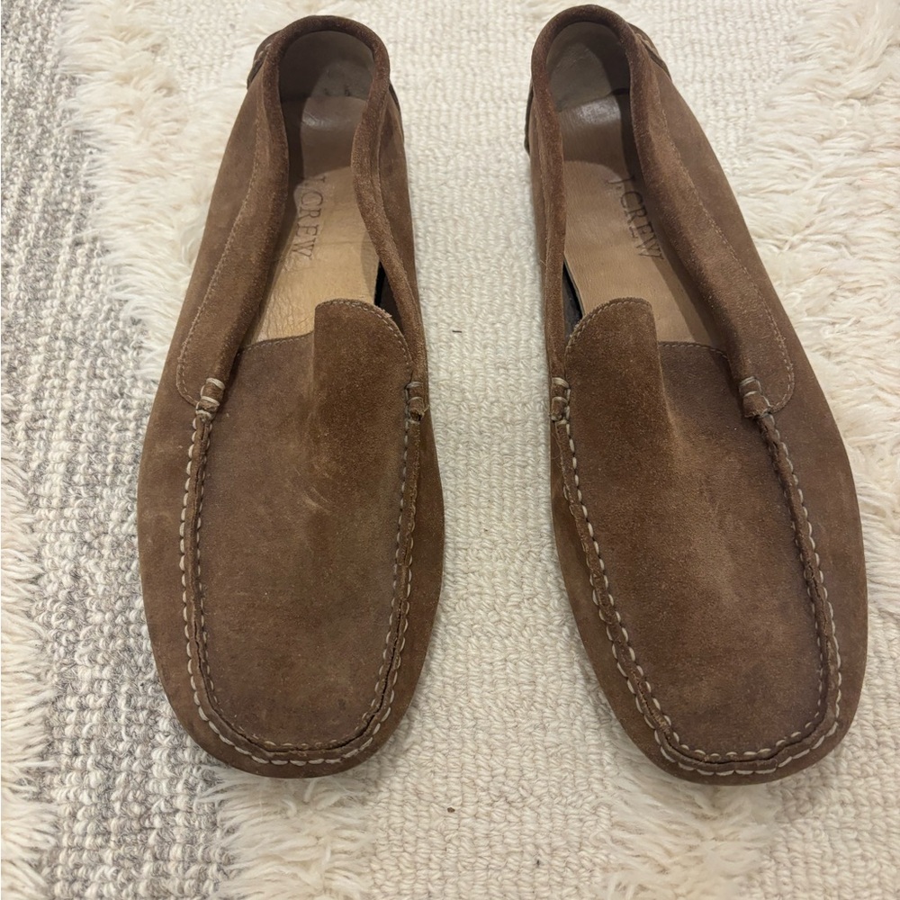 J. Crew Brown Suede Slip-On Loafers
